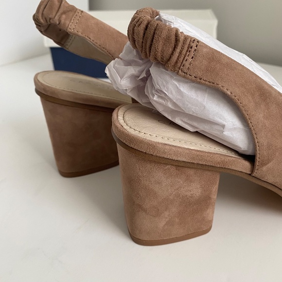 Caslon Tan Suede Block Heel Slingbacks - Picture 5 of 11